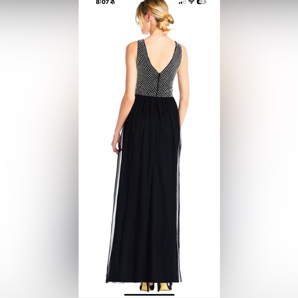 Adrianna Papell Long Mesh Embellished Gown - Picture 16 of 16